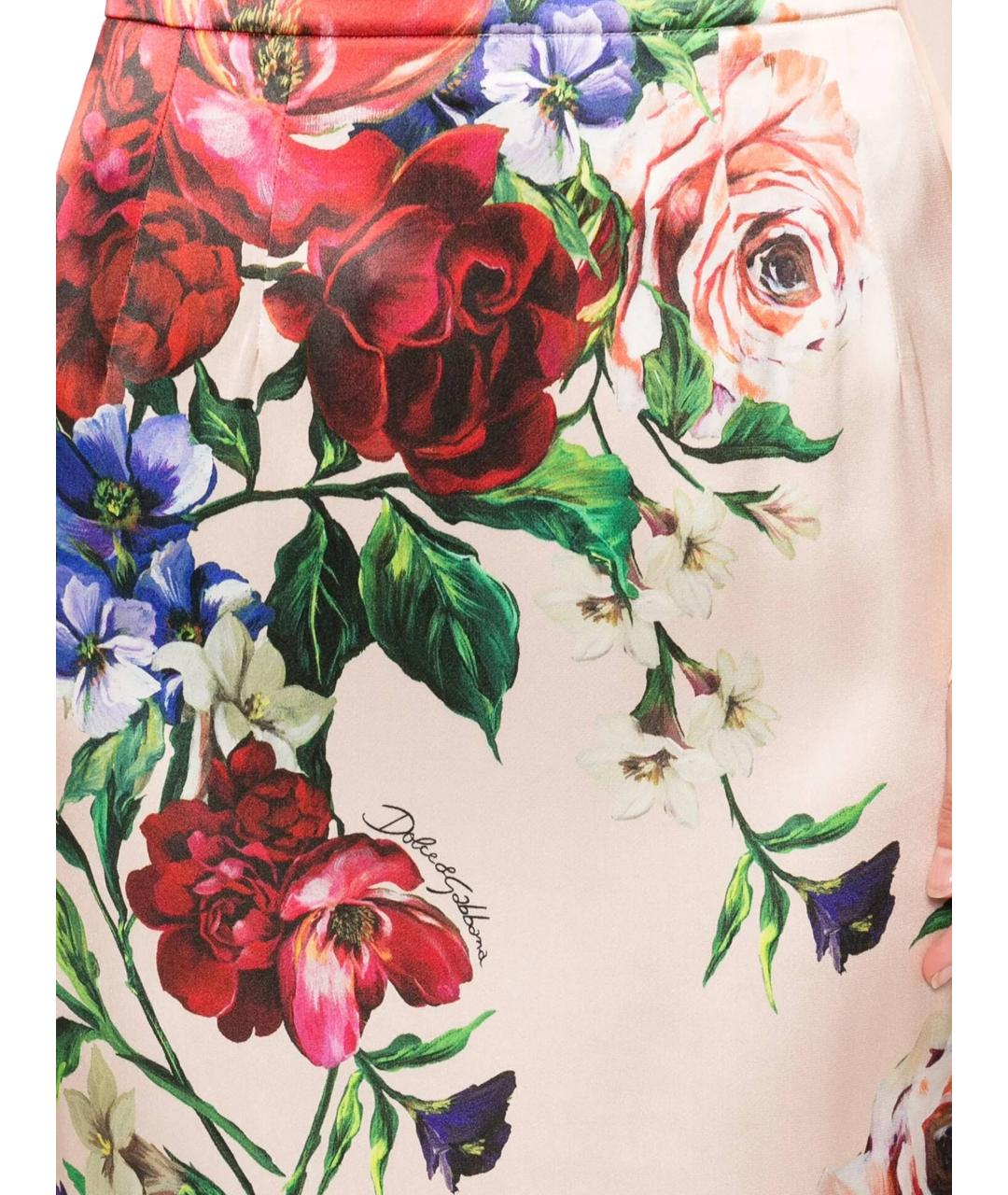 DOLCE&GABBANA Мульти вискозная юбка миди, фото 2