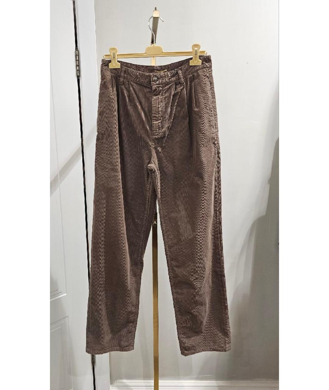 SAINT LAURENT Бежевые брюки широкие, фото 3