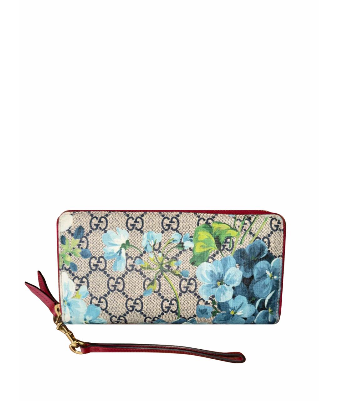 GUCCI Бордовый кожаный кошелек, фото 1