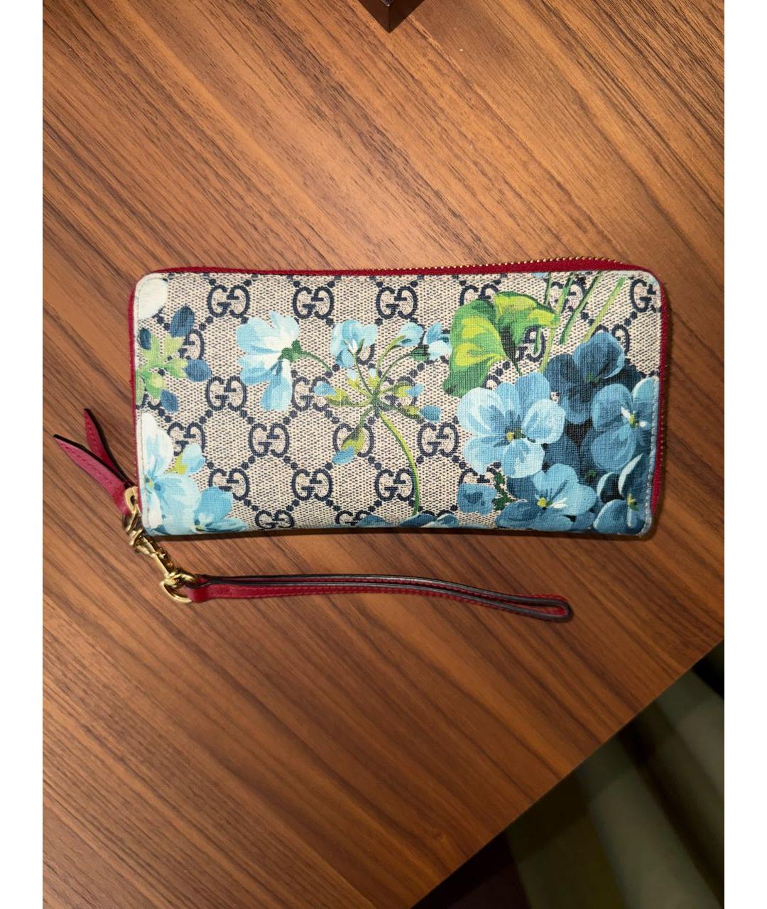 GUCCI Бордовый кожаный кошелек, фото 6