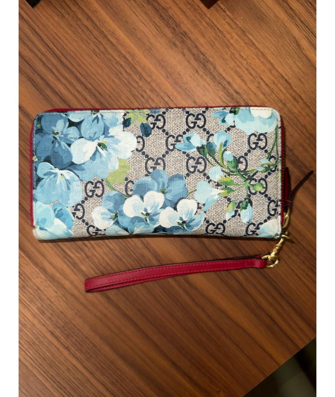 GUCCI Бордовый кожаный кошелек, фото 3