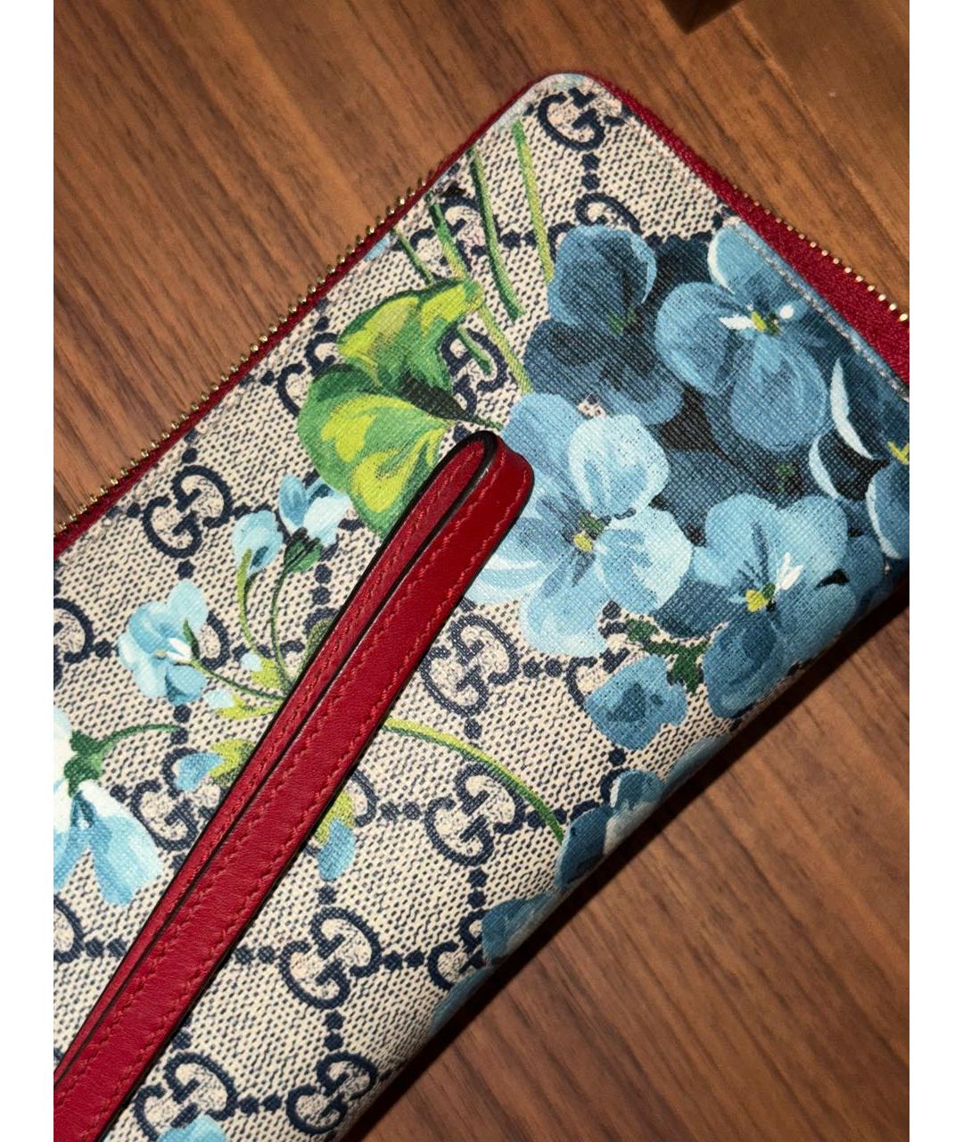 GUCCI Бордовый кожаный кошелек, фото 5