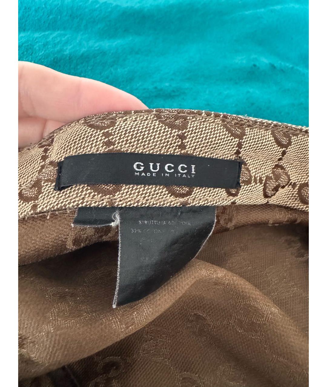 GUCCI Бежевая кепка, фото 6