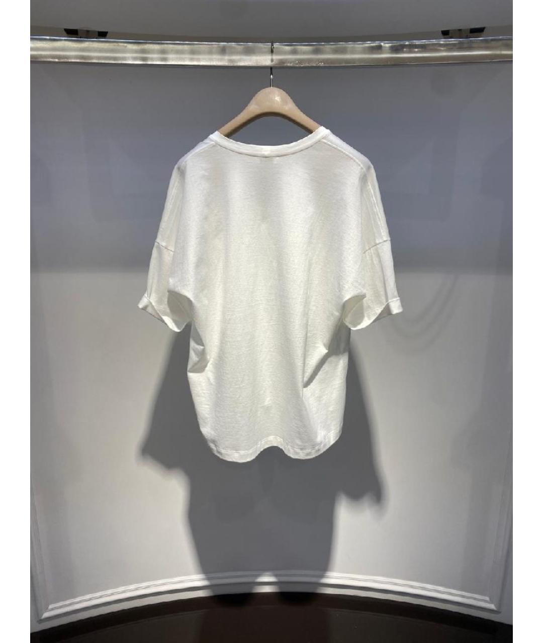 BRUNELLO CUCINELLI Белая хлопковая футболка, фото 5