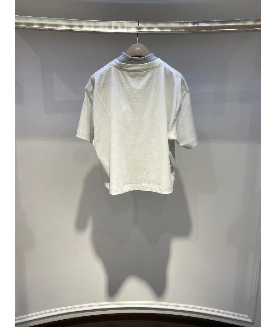 BRUNELLO CUCINELLI Белая хлопковая футболка, фото 3