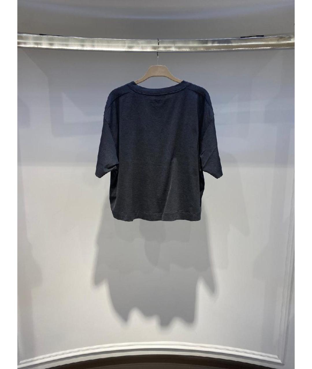 BRUNELLO CUCINELLI Черная хлопковая футболка, фото 5