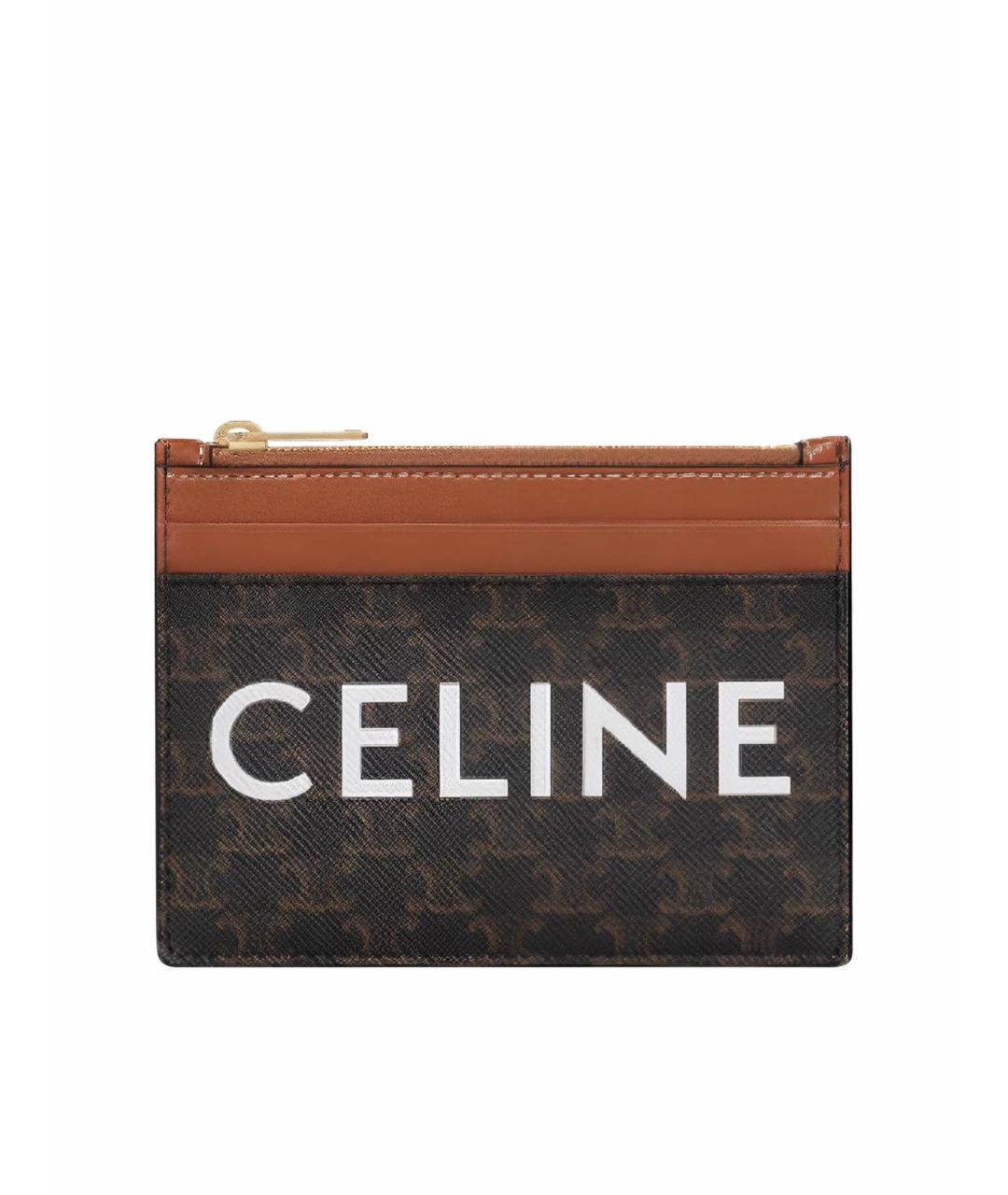 CELINE Коричневый кардхолдер, фото 1