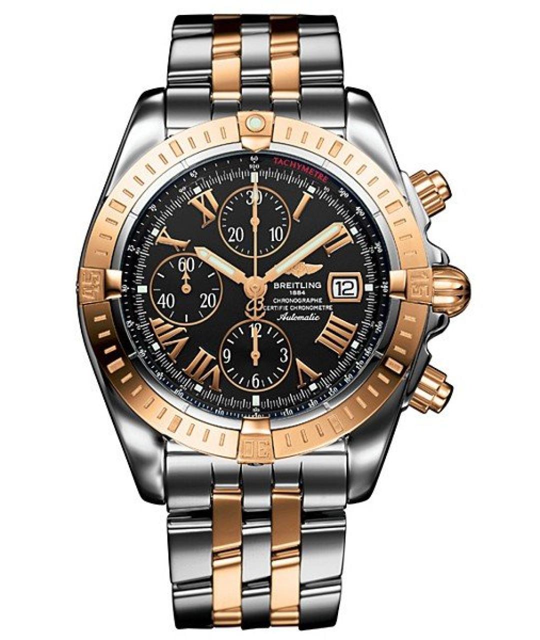 BREITLING Черные часы из розового золота, фото 1