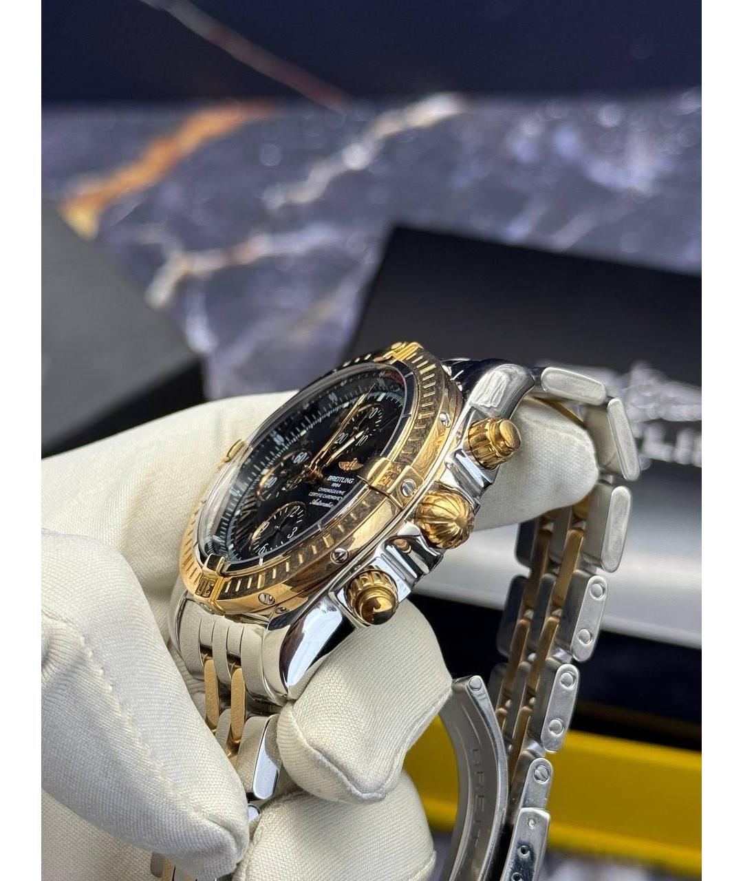 BREITLING Черные часы из розового золота, фото 4