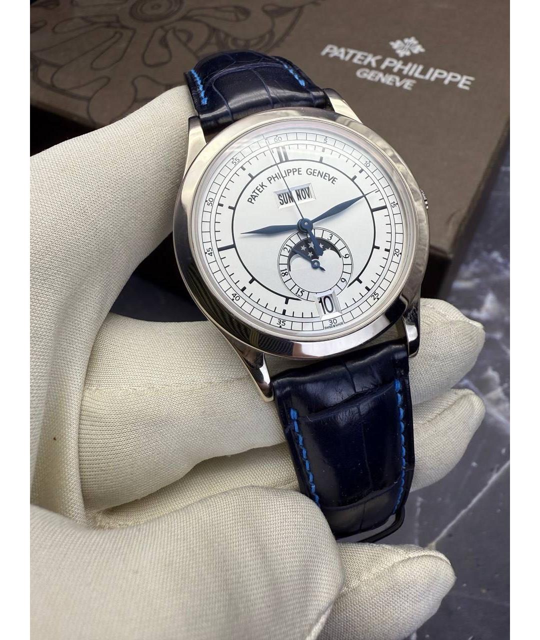 PATEK PHILIPPE Серые часы из белого золота, фото 6
