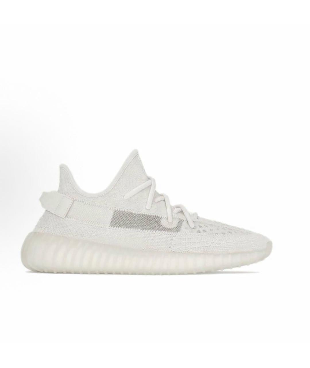 ADIDAS YEEZY Белые текстильные низкие кроссовки / кеды, фото 5