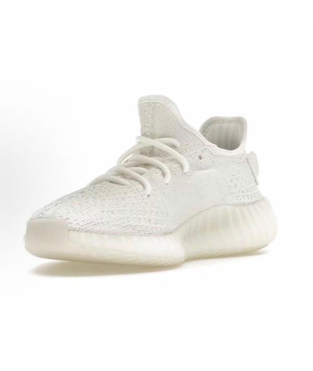 ADIDAS YEEZY Белые текстильные низкие кроссовки / кеды, фото 2