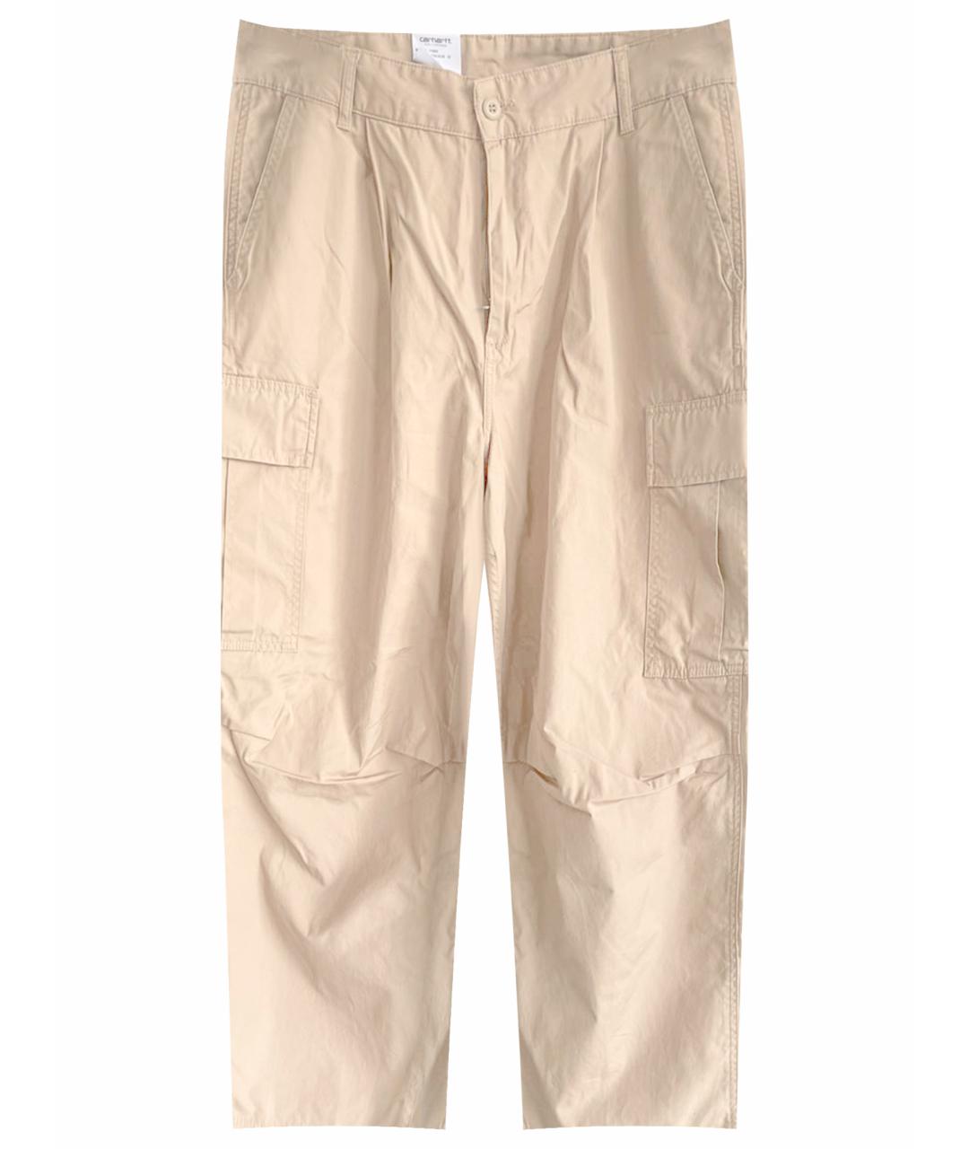 CARHARTT WIP Бежевые хлопковые повседневные брюки, фото 1