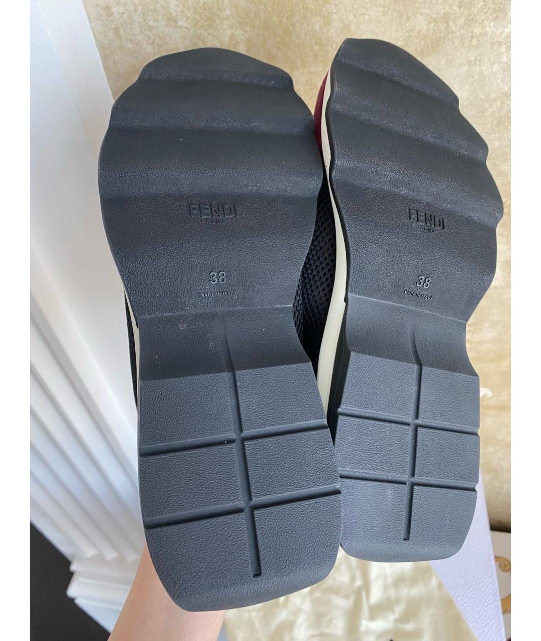 FENDI Черные кроссовки, фото 6