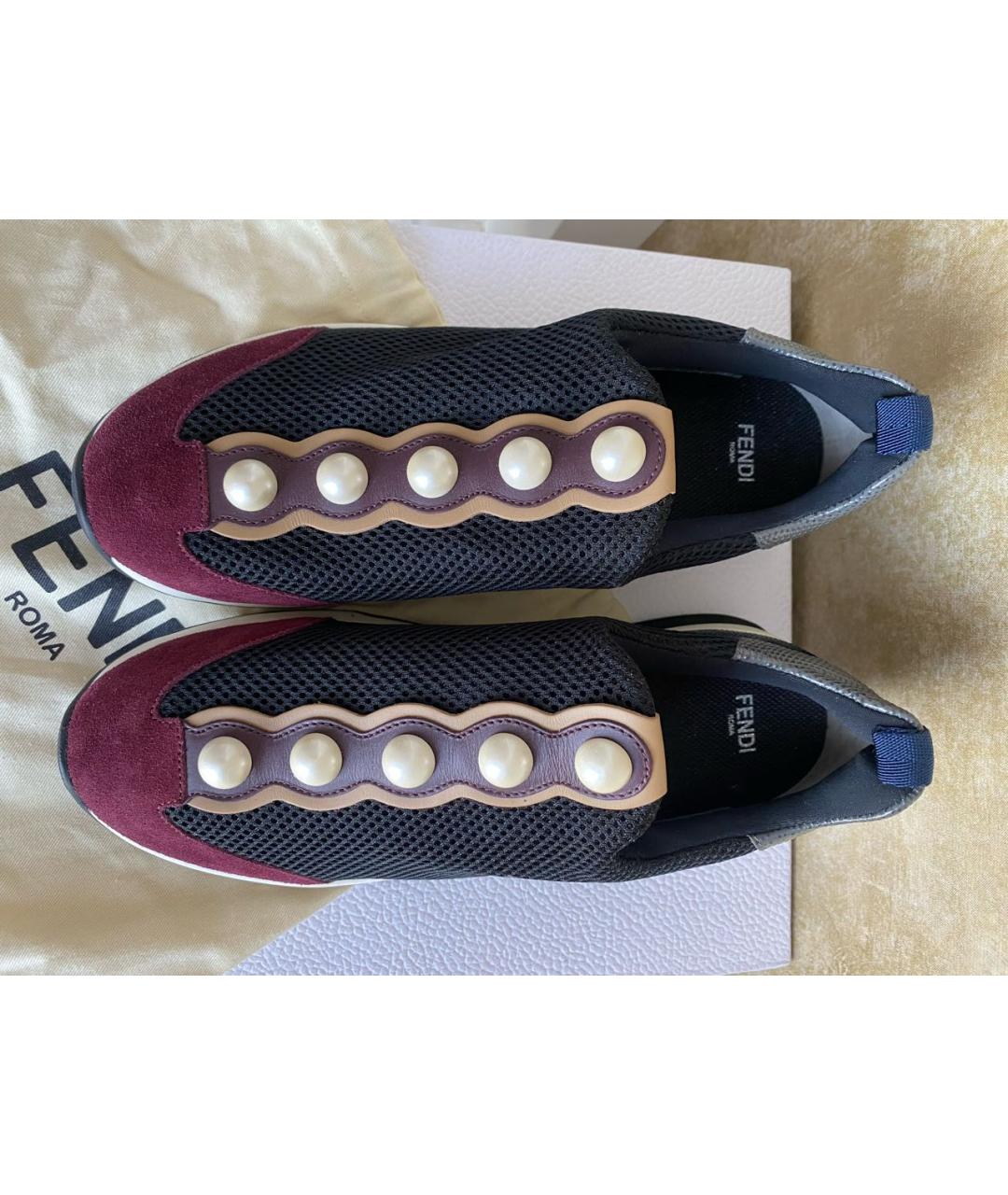 FENDI Черные кроссовки, фото 7