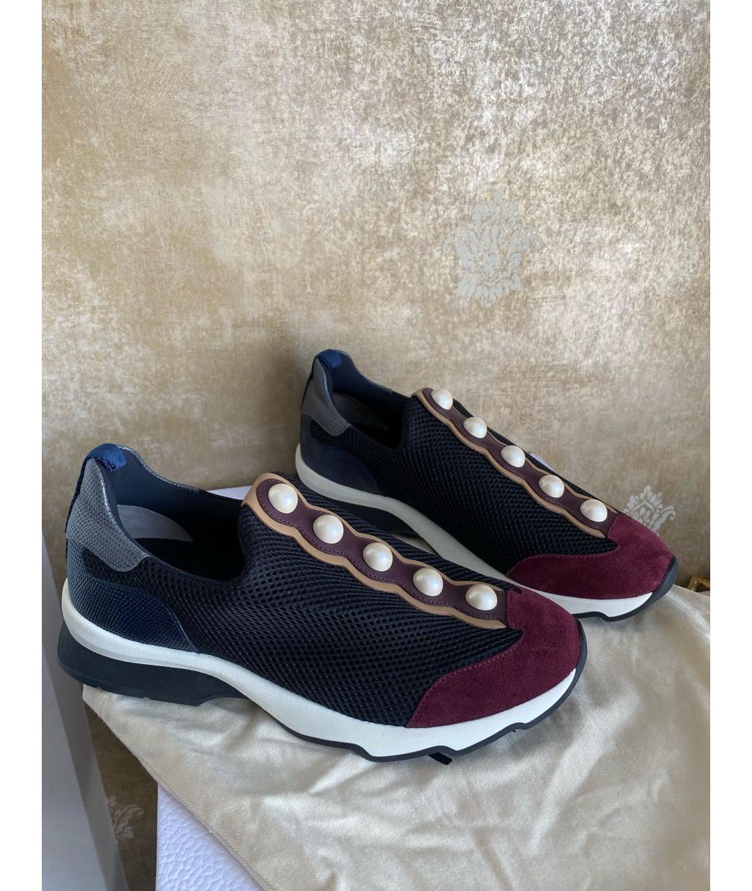 FENDI Черные кроссовки, фото 8