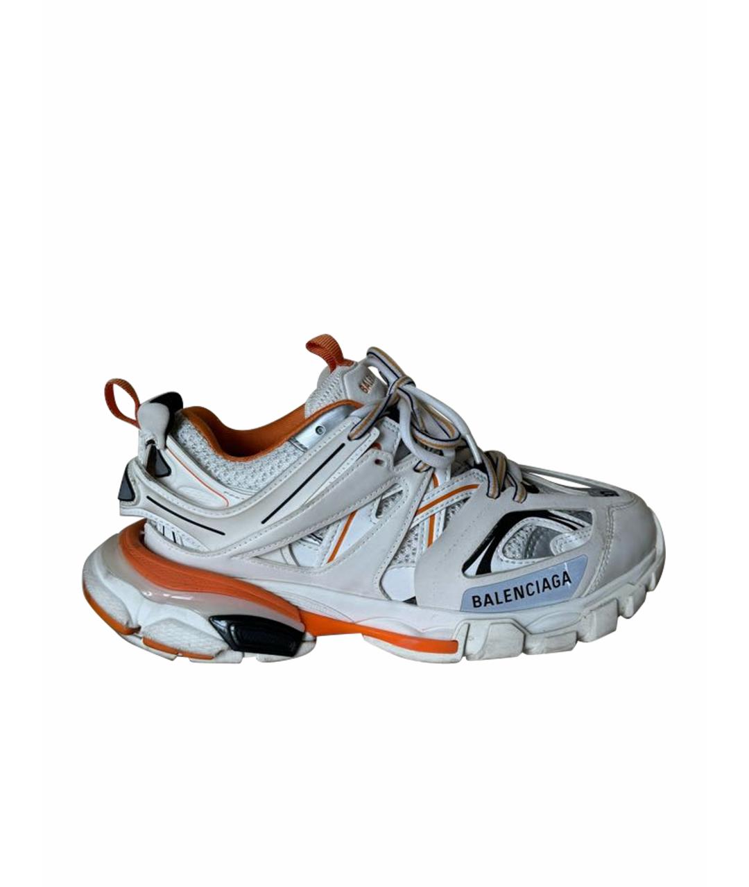 BALENCIAGA Белые кожаные кроссовки, фото 1