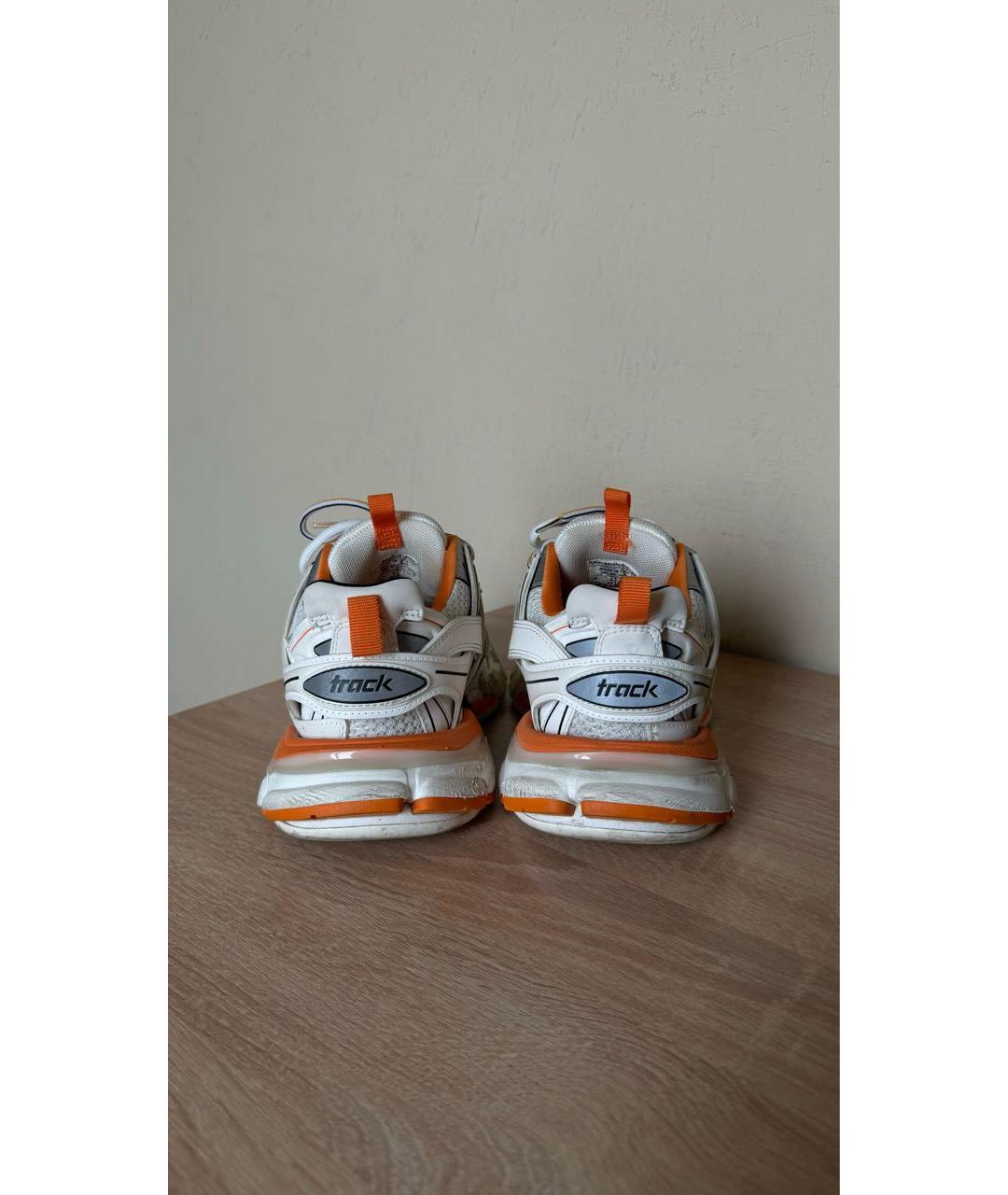 BALENCIAGA Белые кожаные кроссовки, фото 4