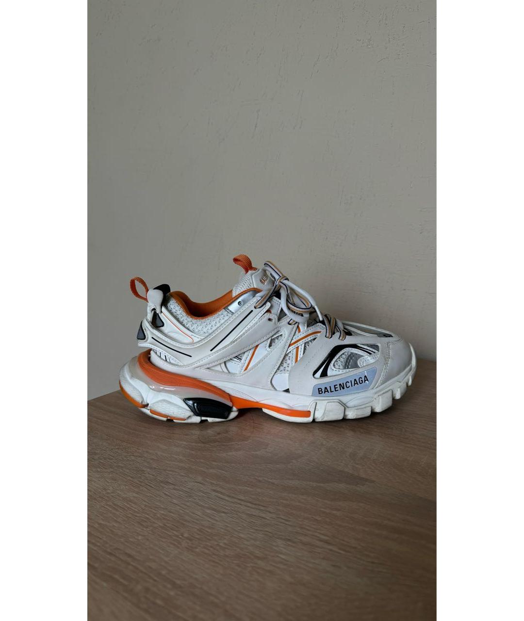 BALENCIAGA Белые кожаные кроссовки, фото 5