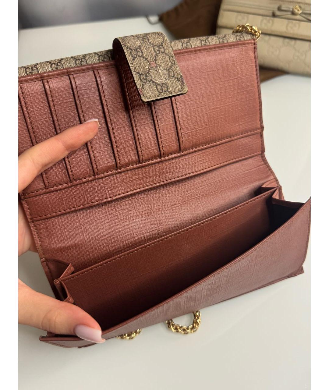 GUCCI Бежевый кошелек, фото 3