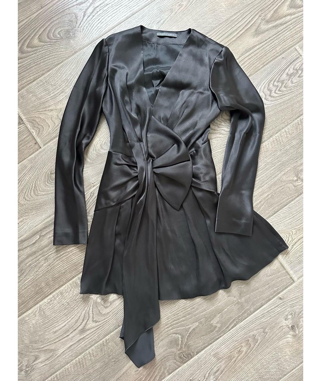 ALBERTA FERRETTI Черное ацетатное коктейльное платье, фото 2