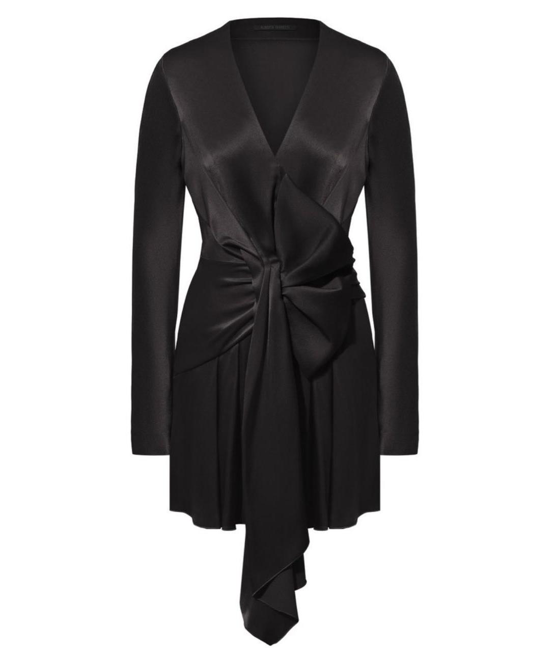 ALBERTA FERRETTI Черное ацетатное коктейльное платье, фото 1