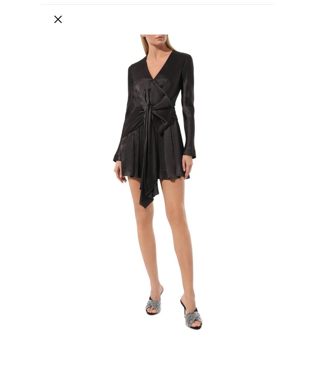 ALBERTA FERRETTI Черное ацетатное коктейльное платье, фото 5