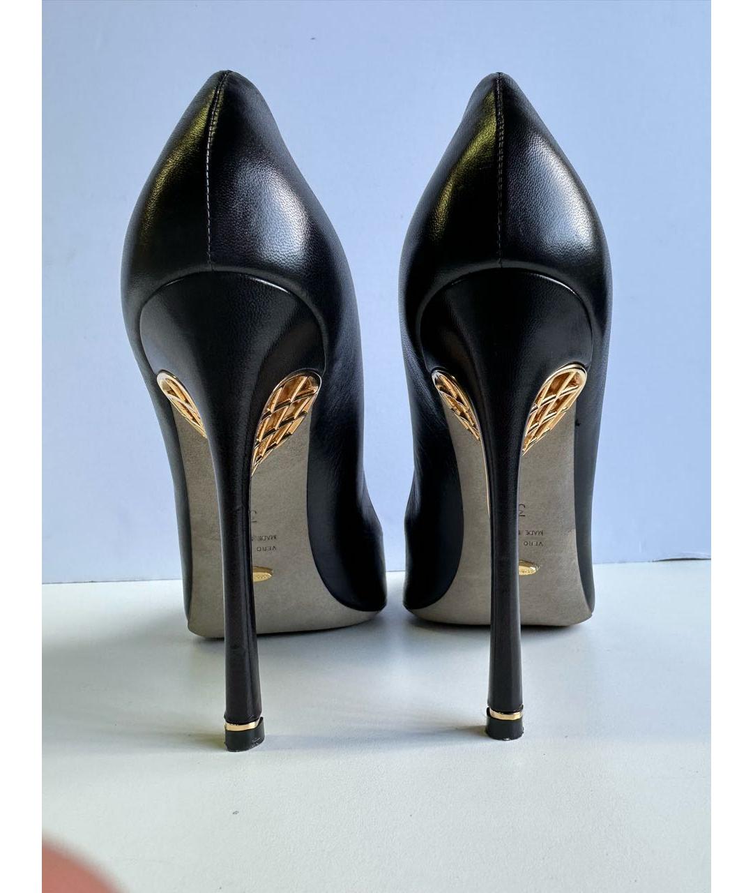 SERGIO ROSSI Черные кожаные туфли, фото 3