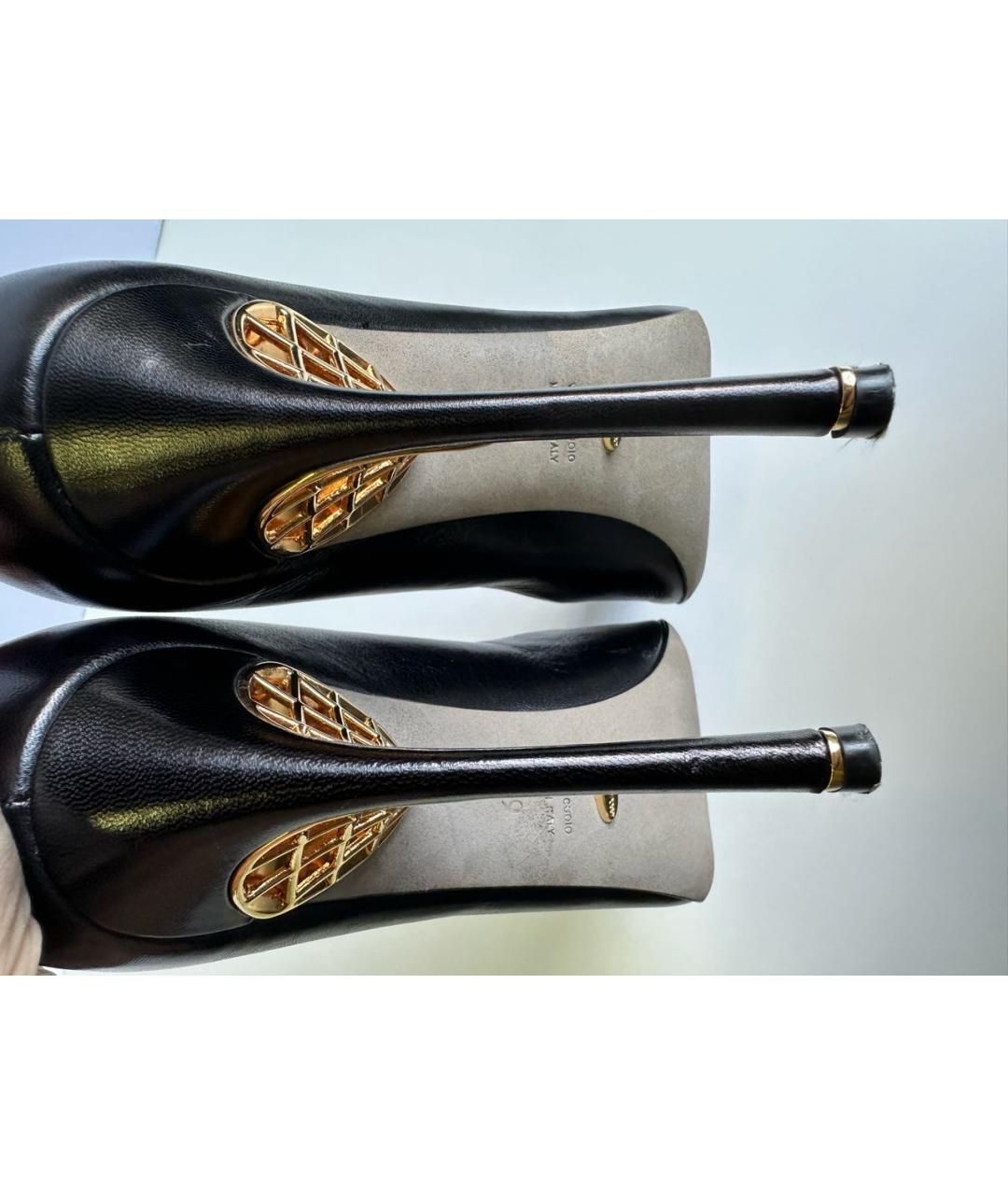 SERGIO ROSSI Черные кожаные туфли, фото 6