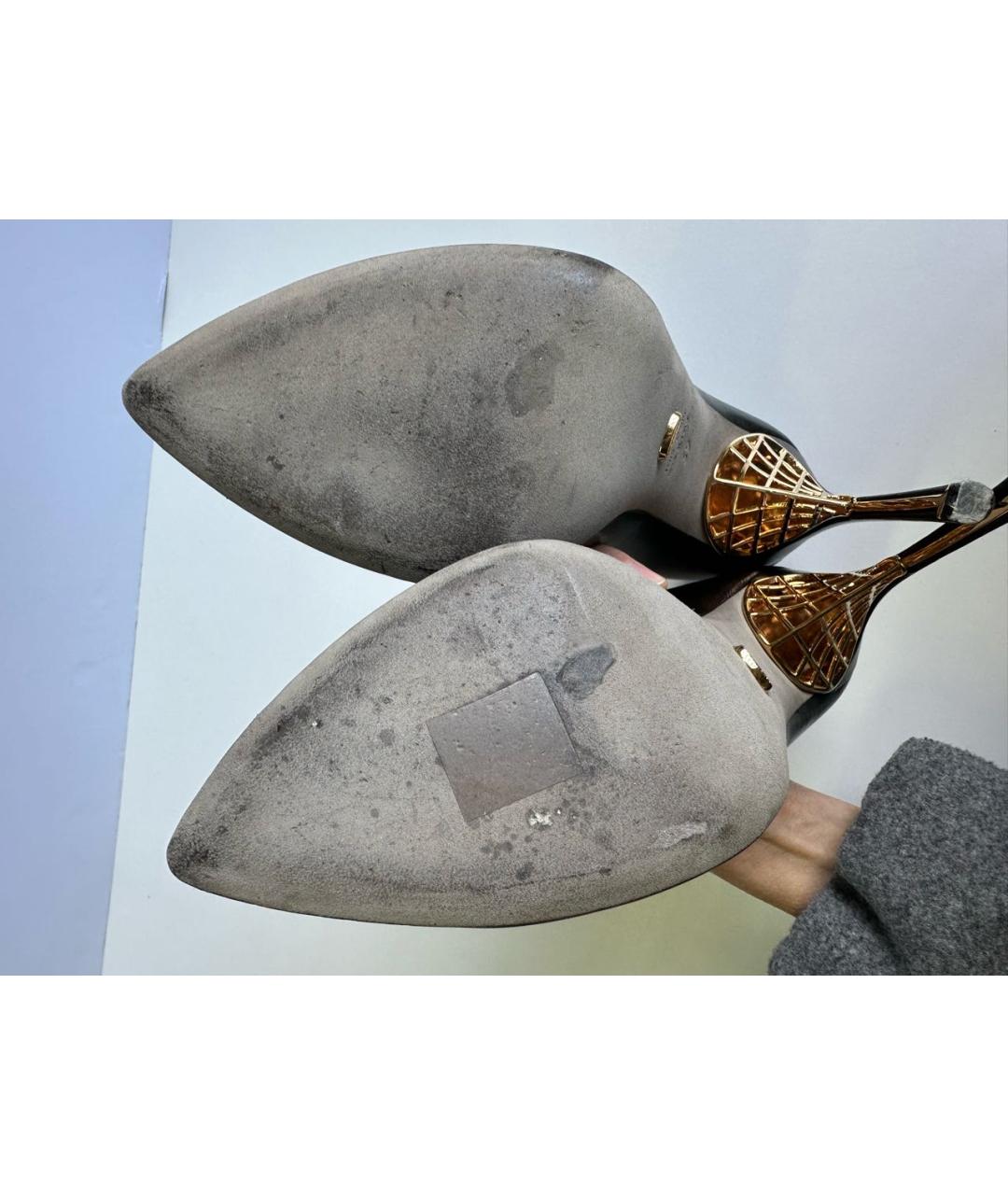 SERGIO ROSSI Черные кожаные туфли, фото 5