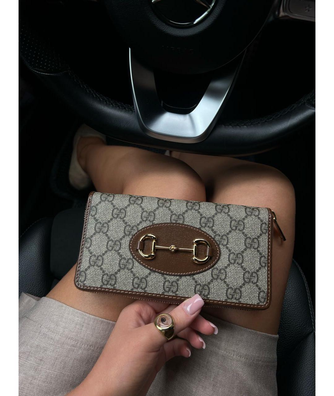 GUCCI Коричневый кошелек, фото 2