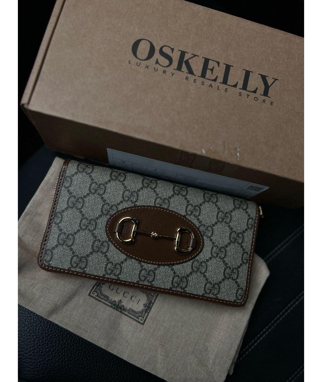 GUCCI Коричневый кошелек, фото 4