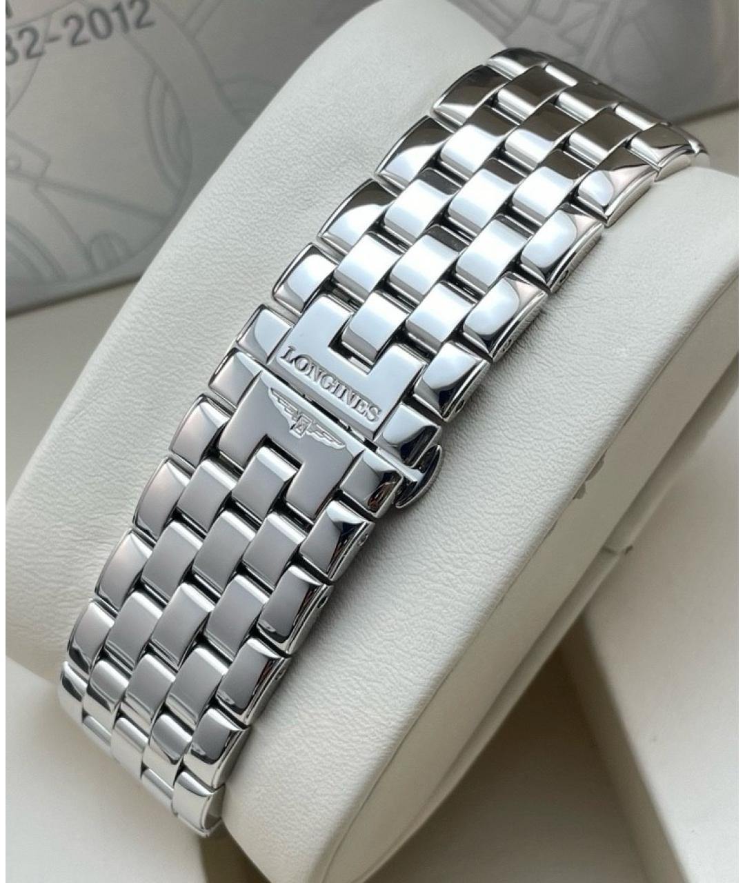 LONGINES Белые металлические часы, фото 4