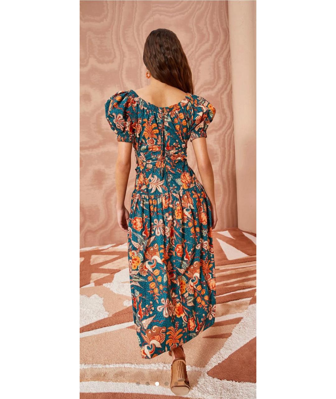 ULLA JOHNSON Мульти хлопковое повседневное платье, фото 8
