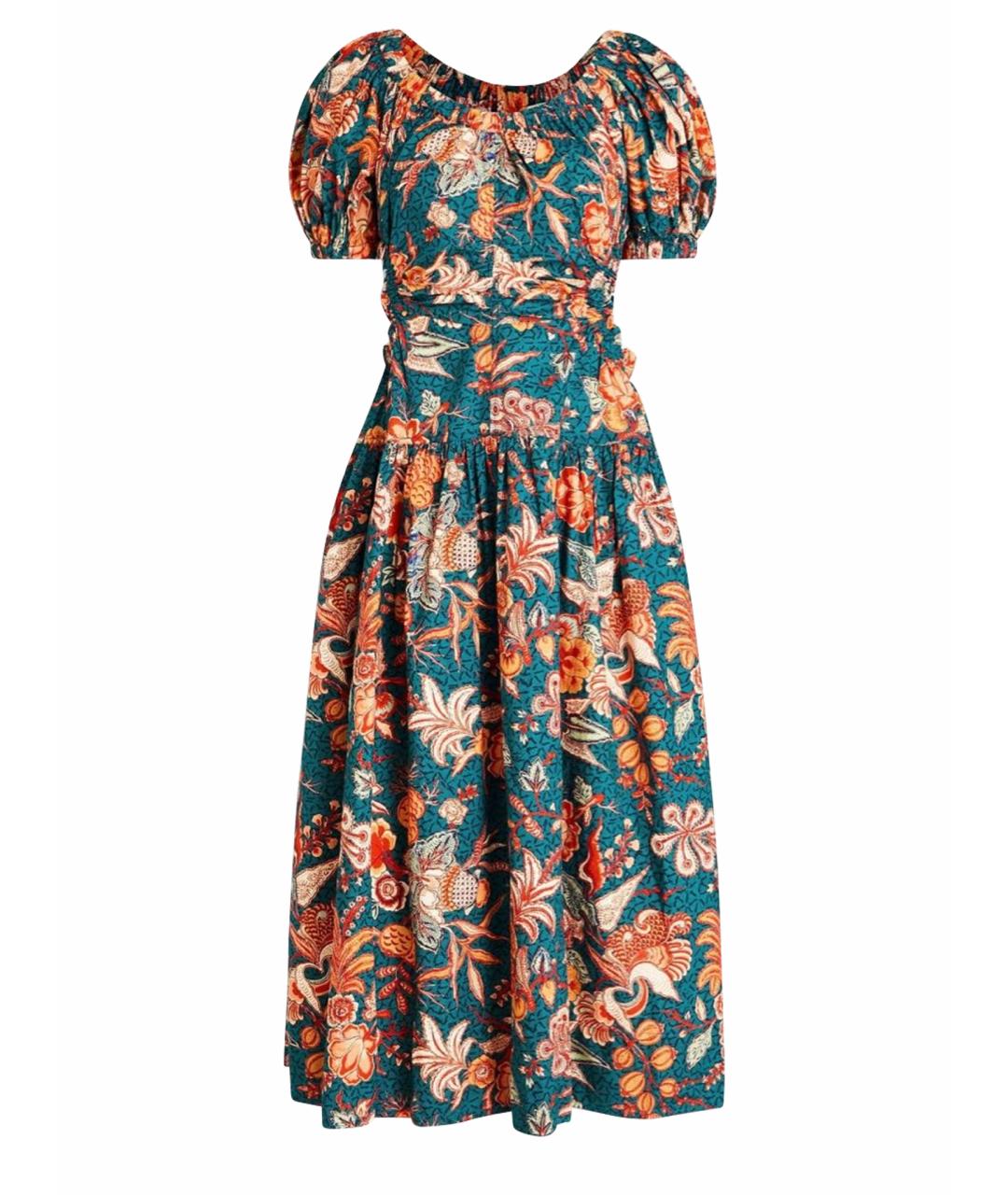 ULLA JOHNSON Мульти хлопковое повседневное платье, фото 1