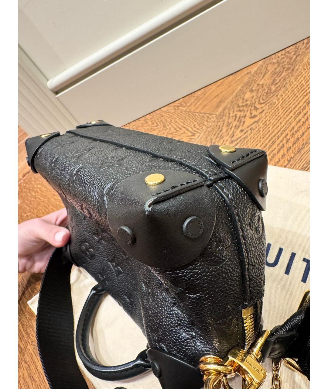 LOUIS VUITTON Черная кожаная сумка через плечо, фото 8