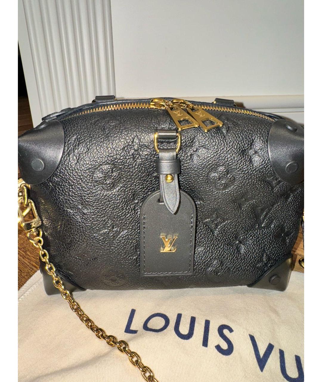 LOUIS VUITTON Черная кожаная сумка через плечо, фото 2