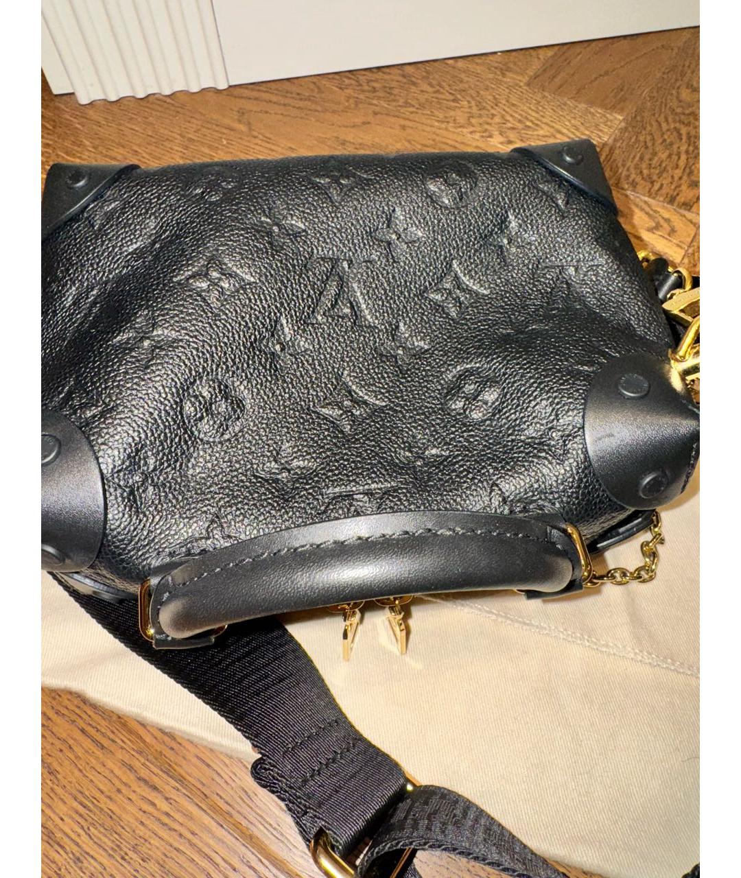 LOUIS VUITTON Черная кожаная сумка через плечо, фото 3