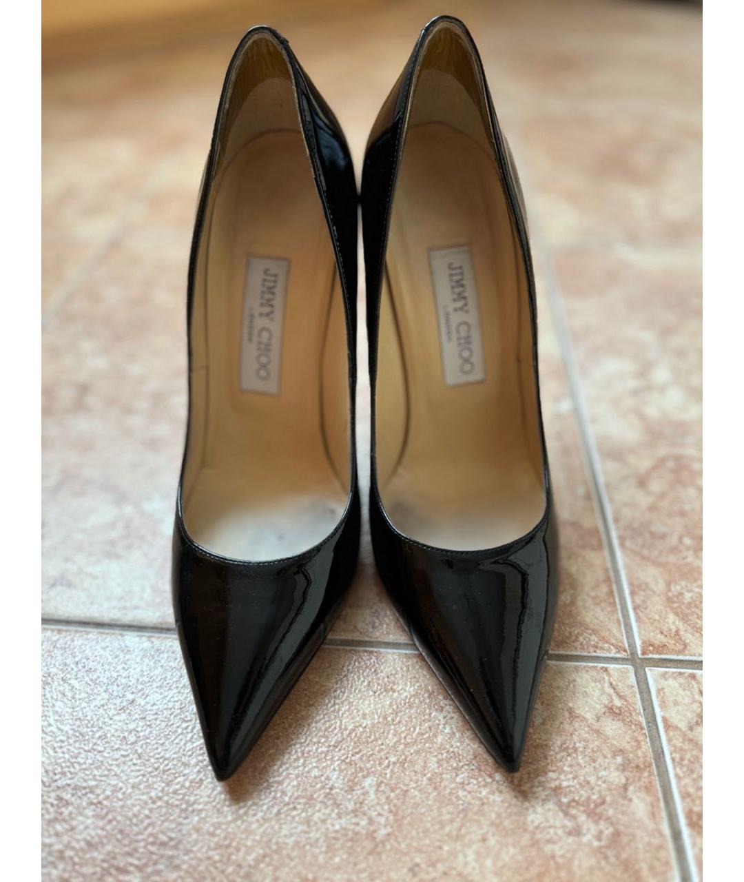 JIMMY CHOO Черные туфли из лакированной кожи, фото 2