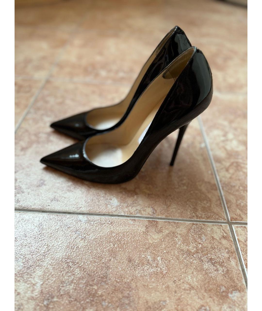 JIMMY CHOO Черные туфли из лакированной кожи, фото 4