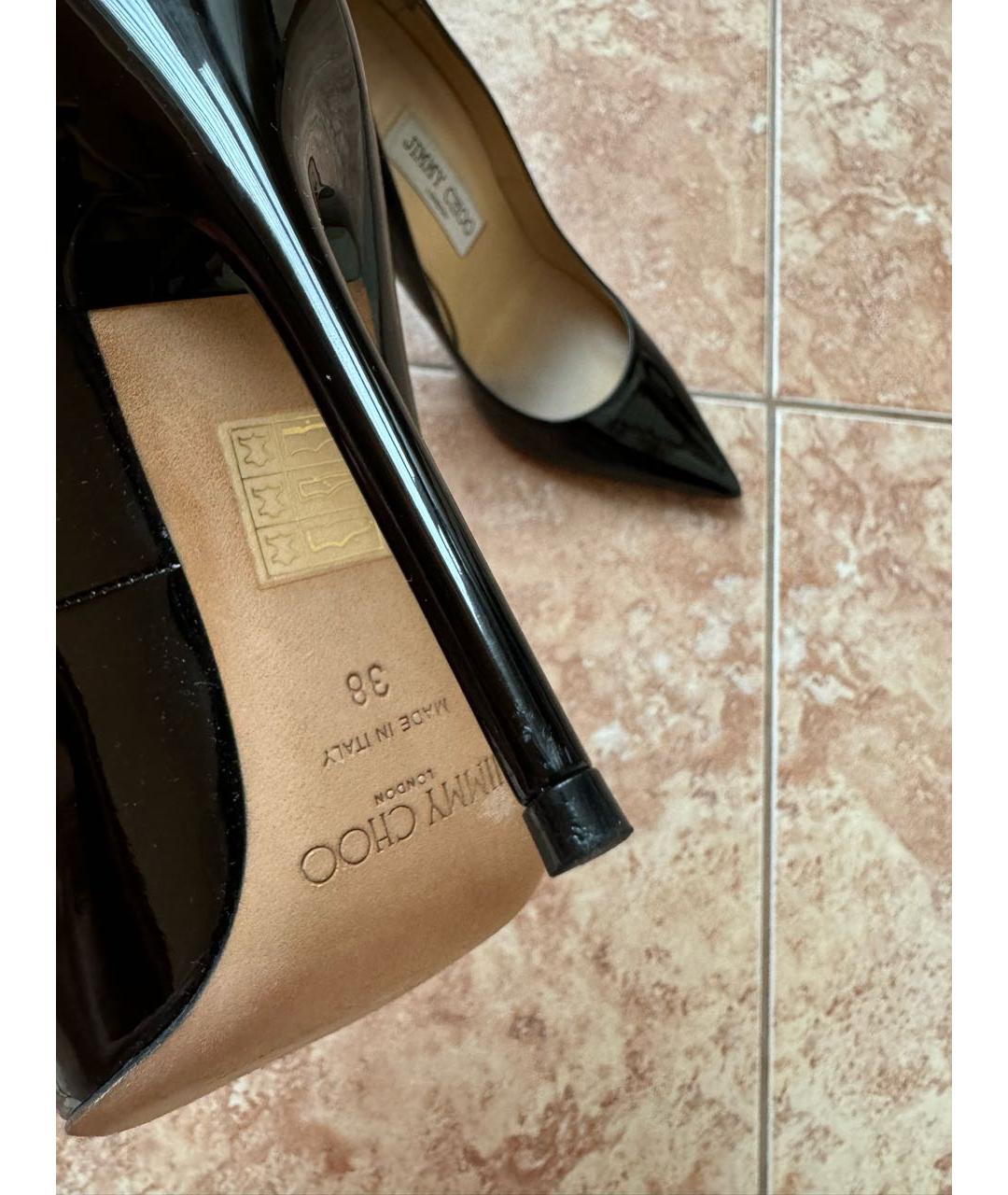 JIMMY CHOO Черные туфли из лакированной кожи, фото 6