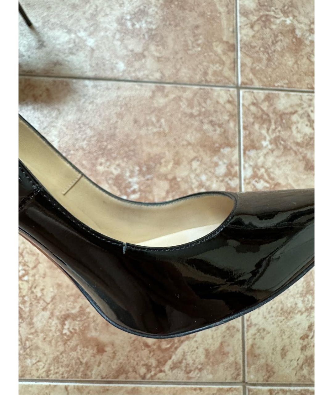 JIMMY CHOO Черные туфли из лакированной кожи, фото 7