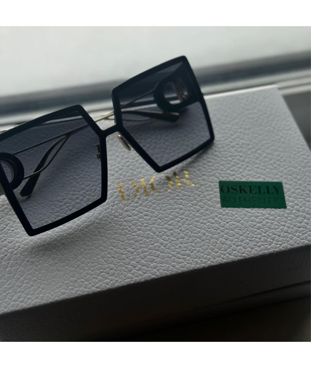 CHRISTIAN DIOR Черные металлические солнцезащитные очки, фото 4