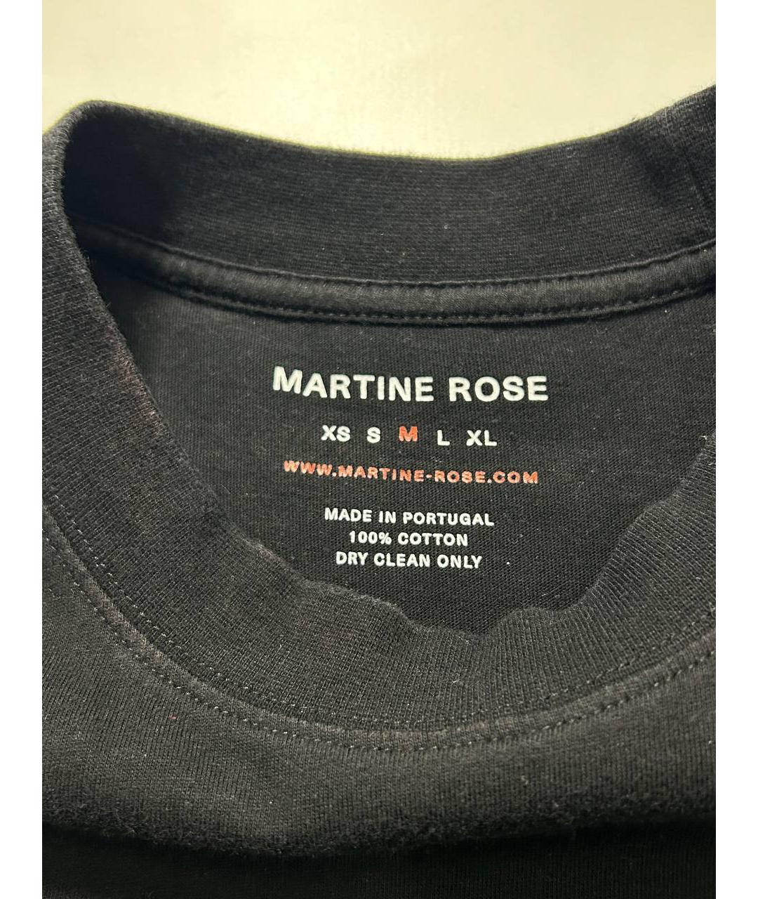 MARTINE ROSE Черная хлопковая майка, фото 3