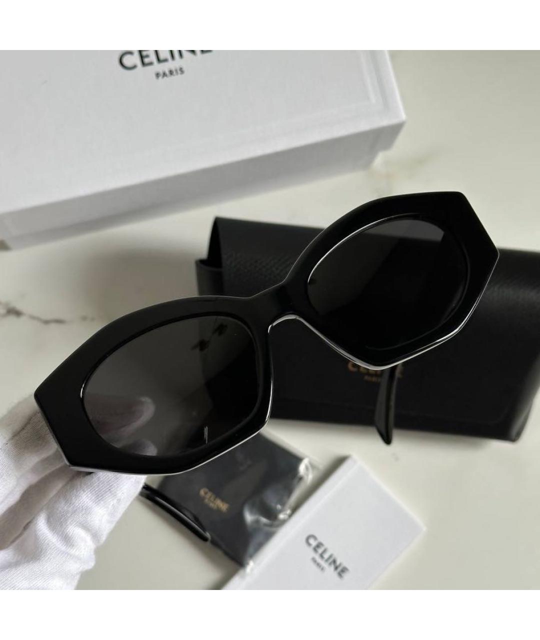 CELINE Черные пластиковые солнцезащитные очки, фото 4