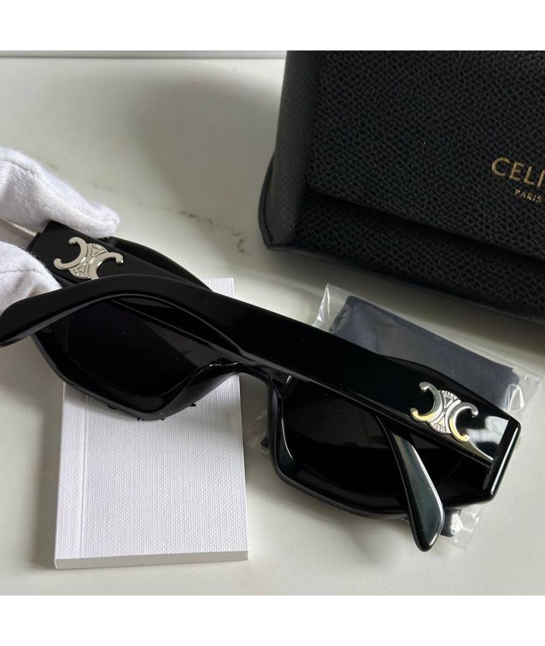 CELINE Черные пластиковые солнцезащитные очки, фото 6