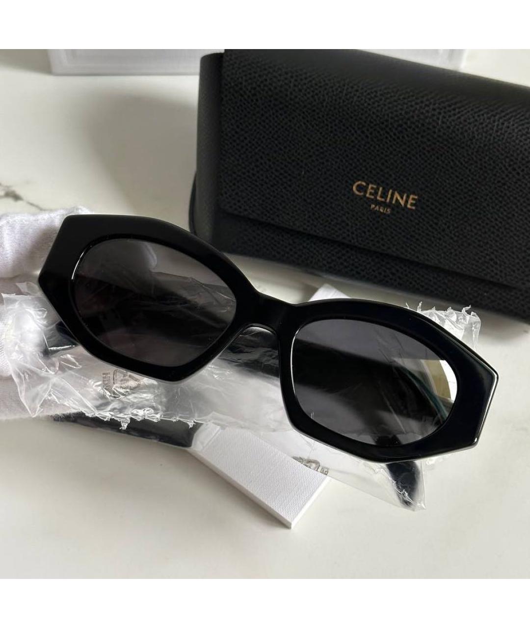 CELINE Черные пластиковые солнцезащитные очки, фото 2