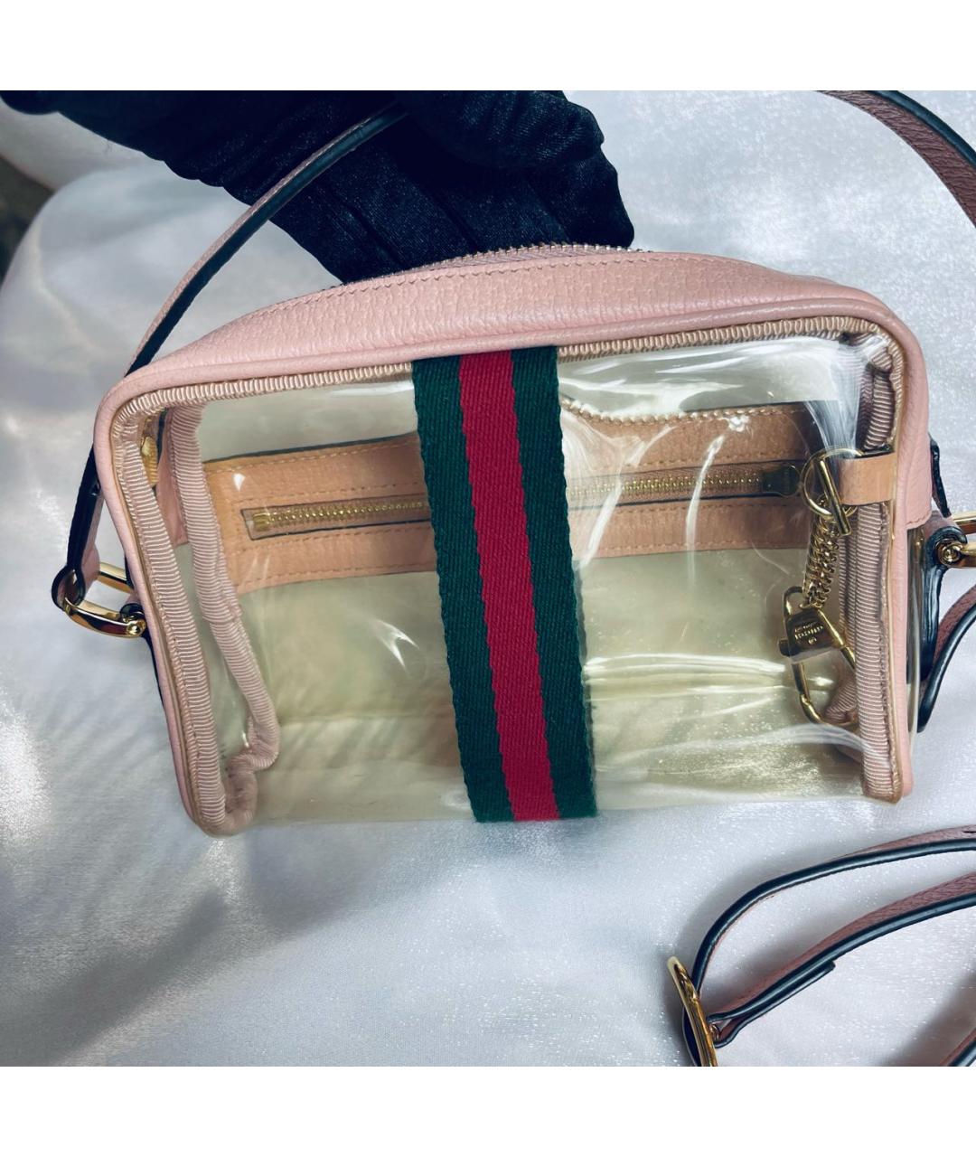 GUCCI Розовая кожаная сумка через плечо, фото 2