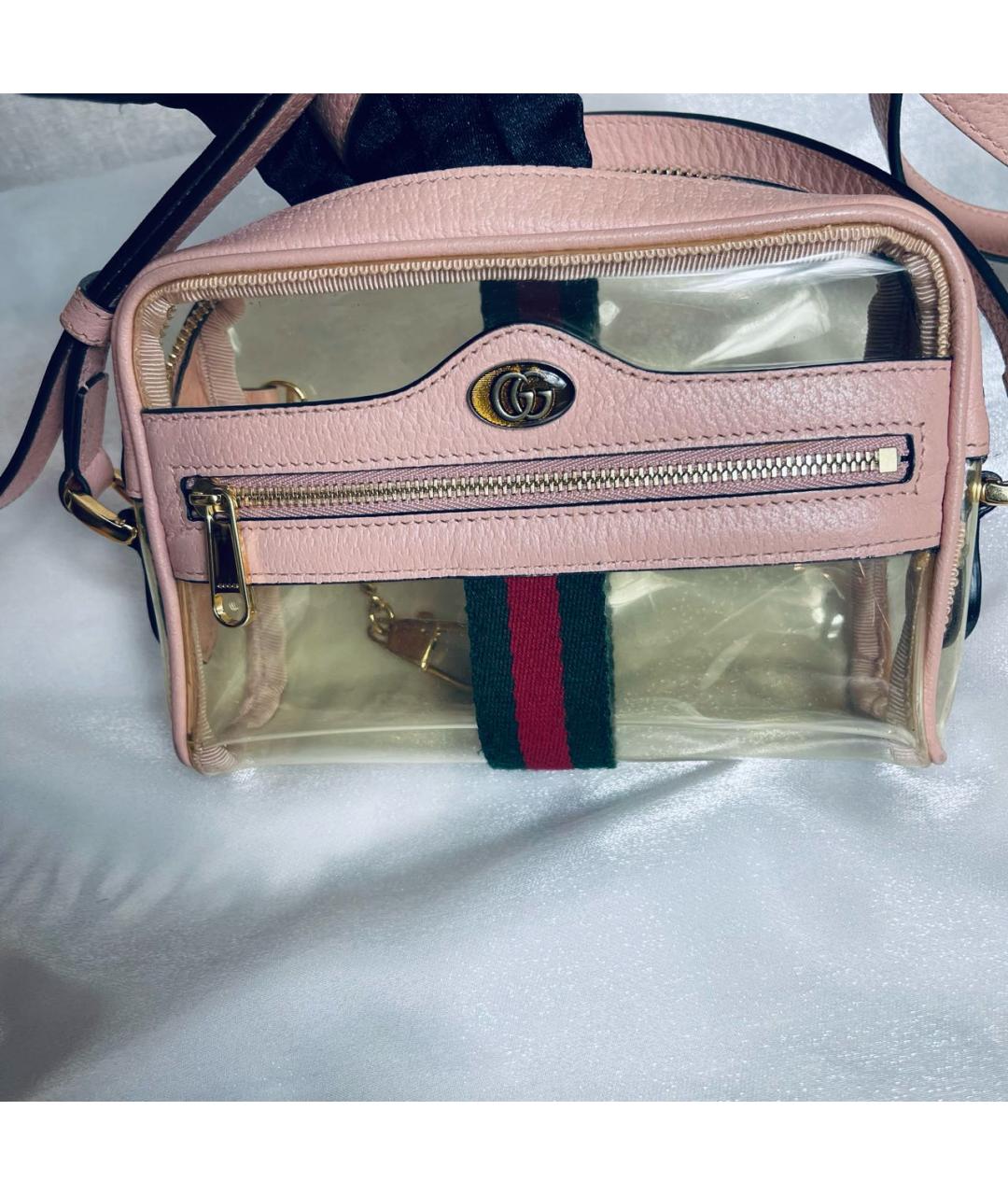 GUCCI Розовая кожаная сумка через плечо, фото 6