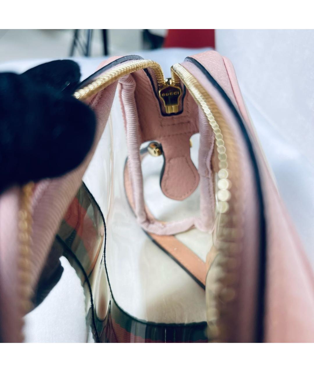 GUCCI Розовая кожаная сумка через плечо, фото 3